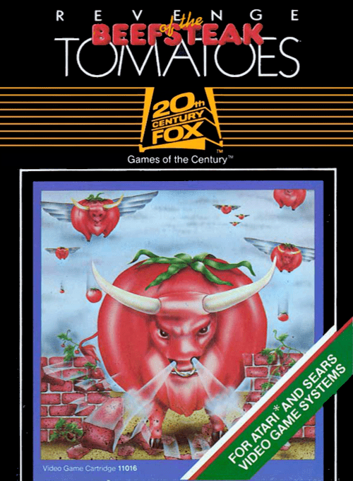 Revenge of the Beefsteak Tomatoes box art for Atari 2600
